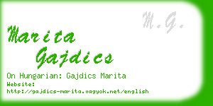 marita gajdics business card